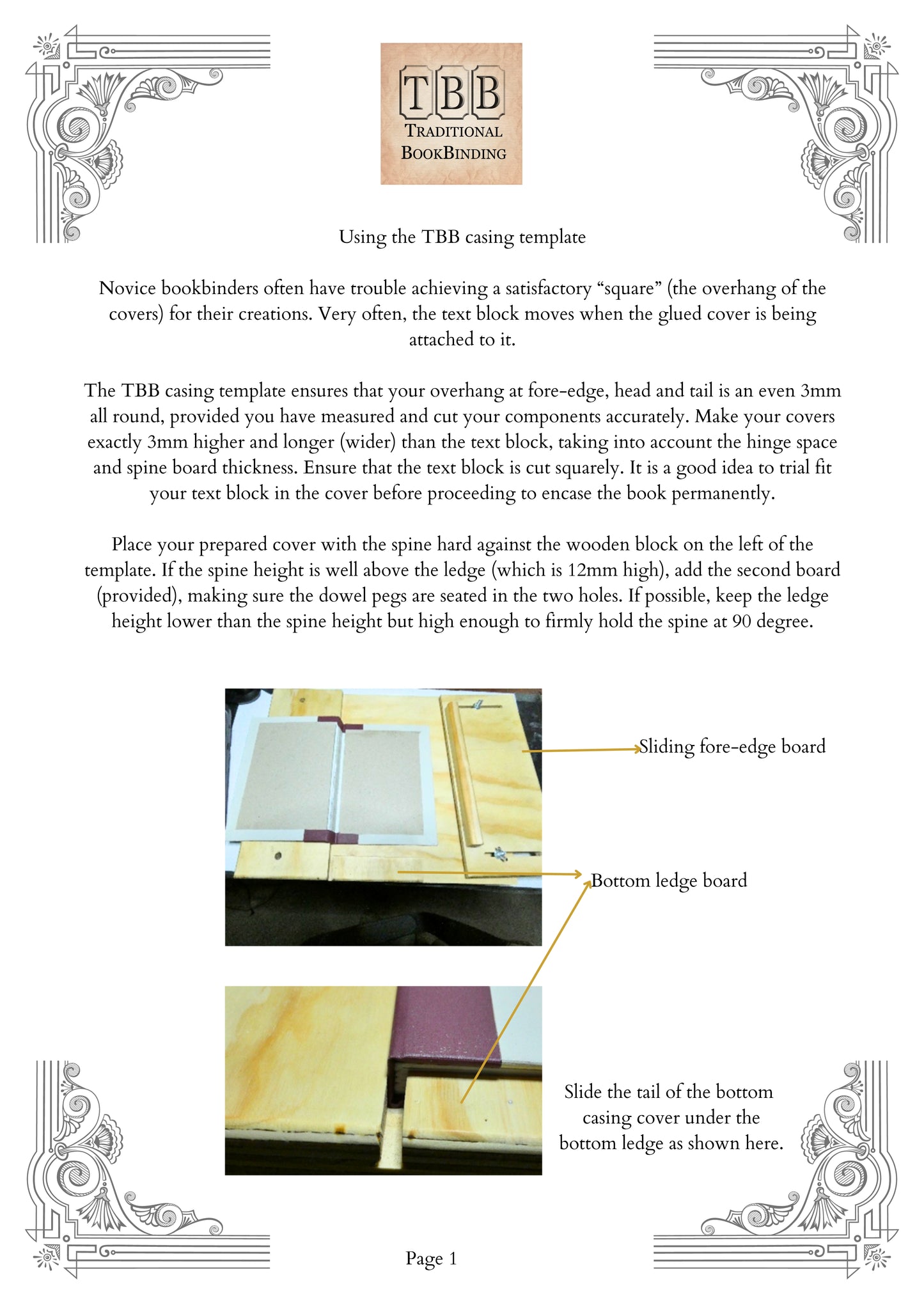 Bookbinding Casing Template
