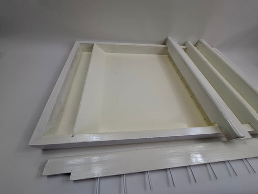 Used large wooden marbling tool tray and tools