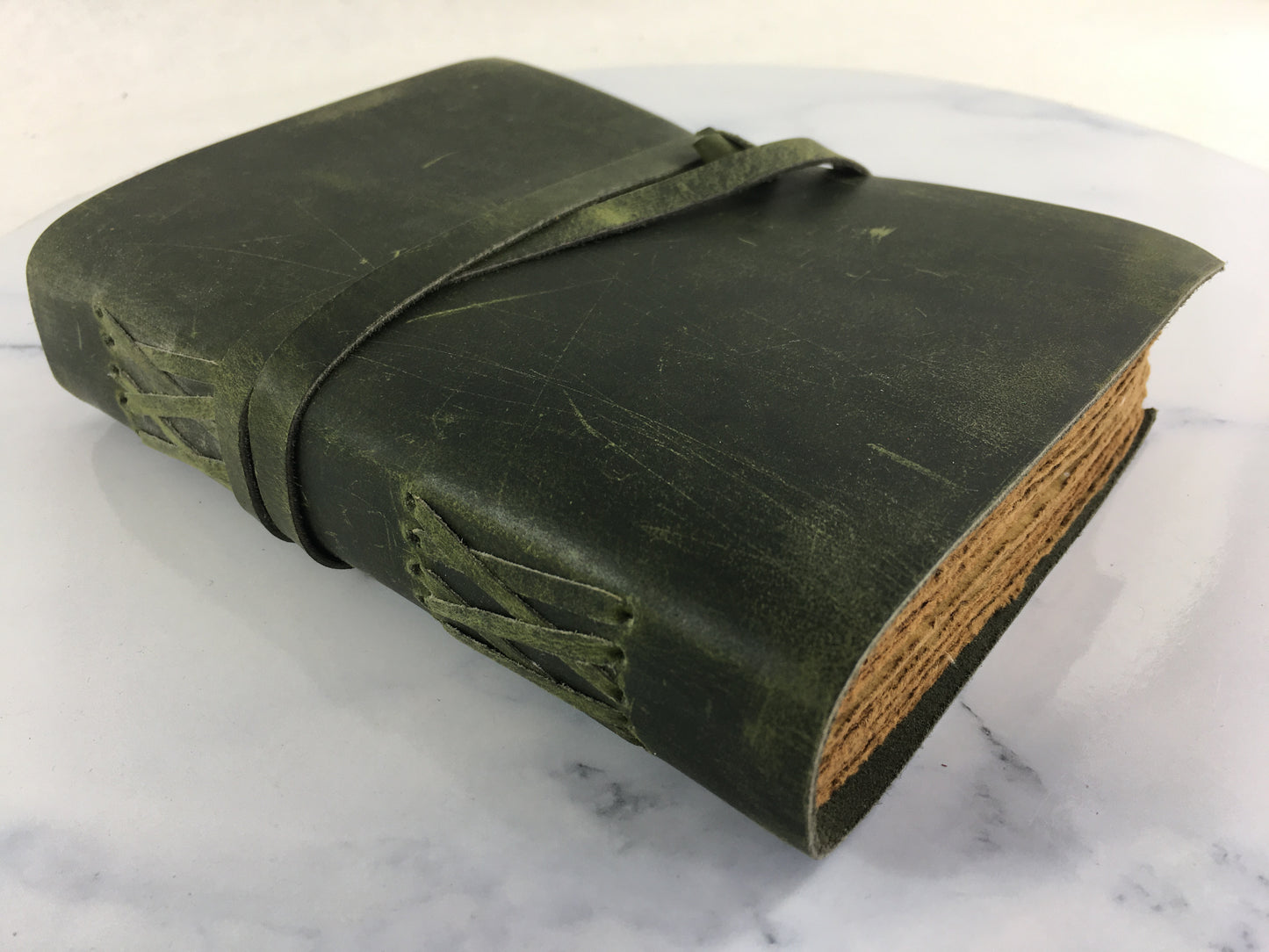 Quality Handmade Leather Journal- THICK 100% Cotton paper- Aged paper- TBBLJ4