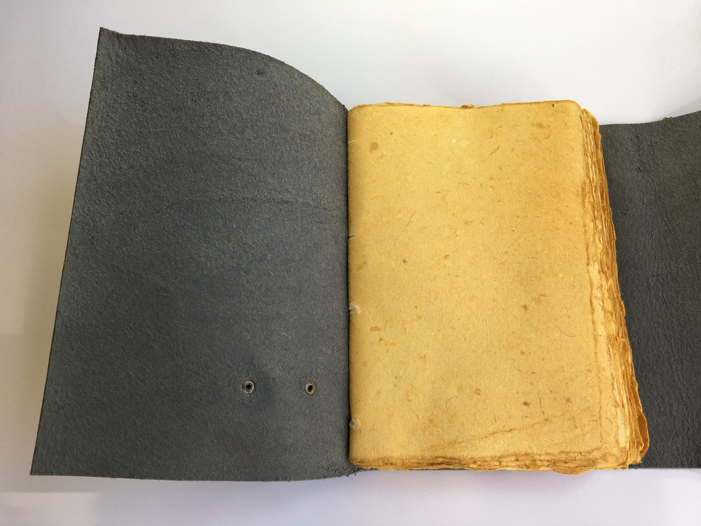 Wrinkle Patina Leather Journal- Handcrafted- Deep Ocean