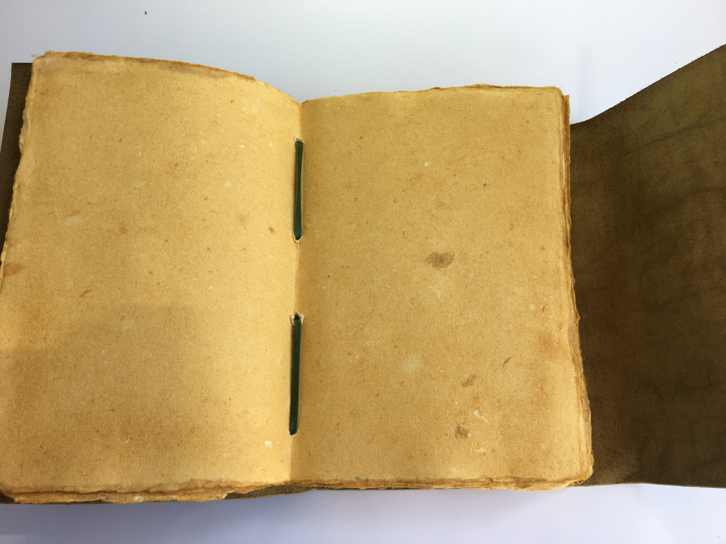 Wrinkle Patina Leather Journal- Handcrafted- Jade Green