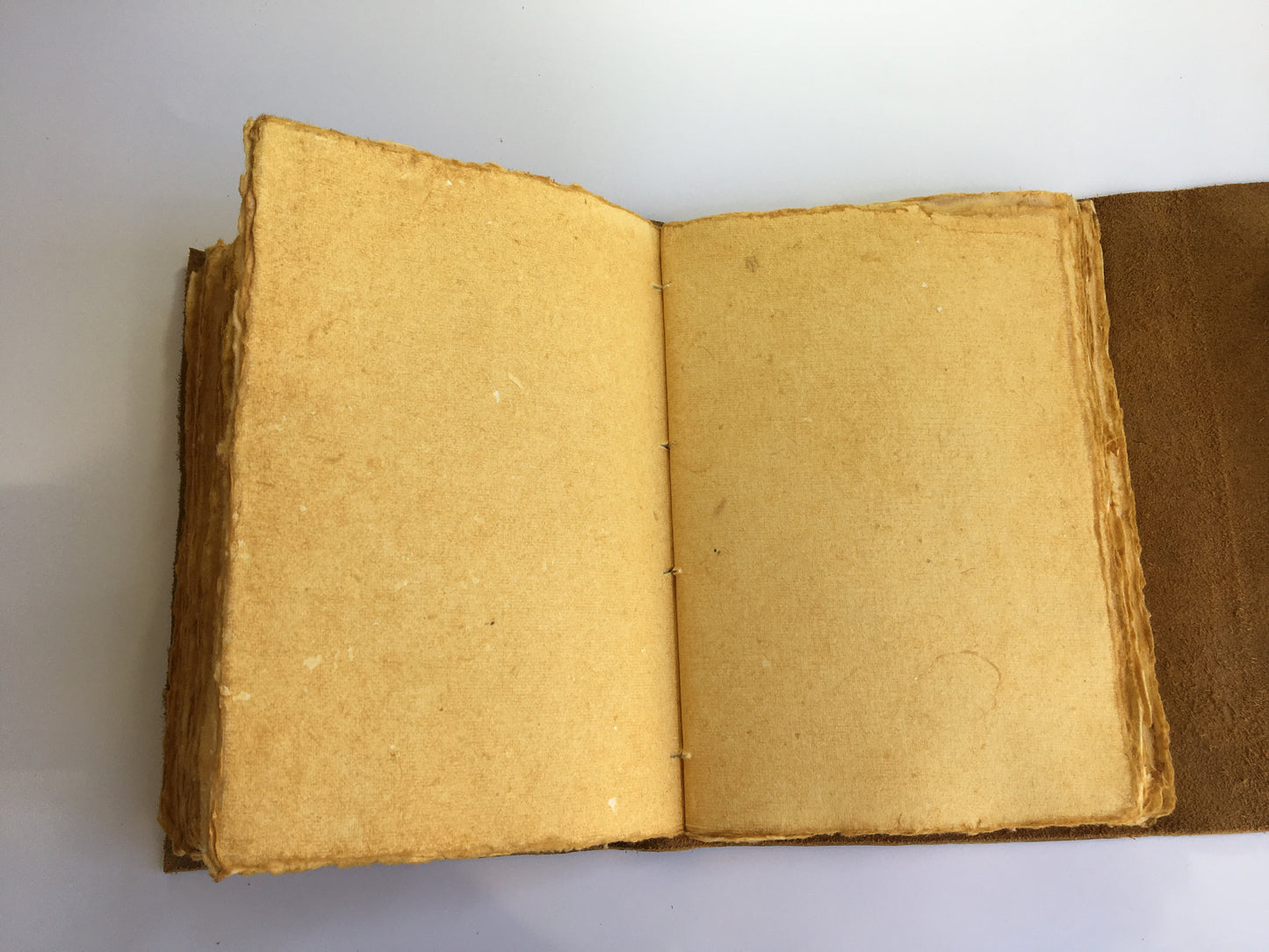 Wrinkle Patina Leather Journal- Handcrafted- Italian Aged Brown