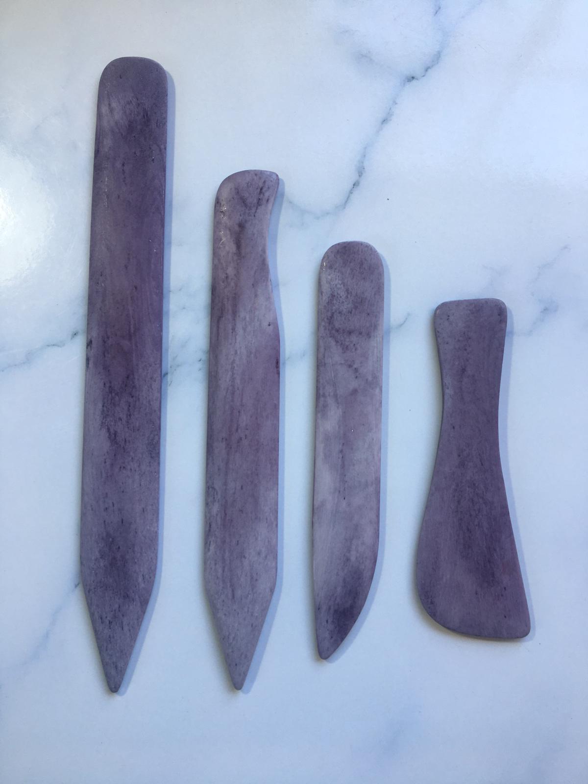 Colour genuine bone folder- Set of 4 bone folders