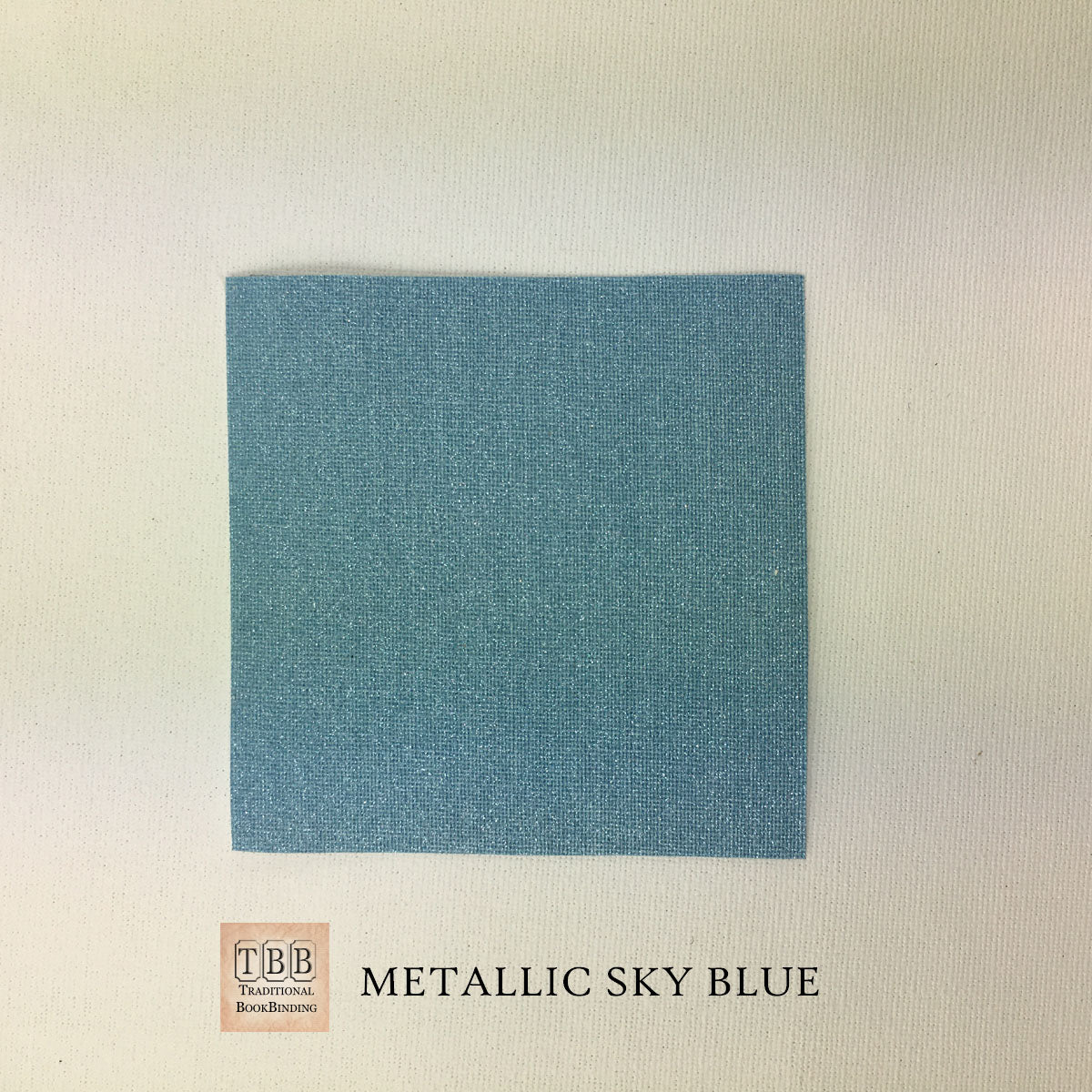 Metallic Buckram- Durable bookbinding cloth with paper backing- Sky Blue- TBBM1