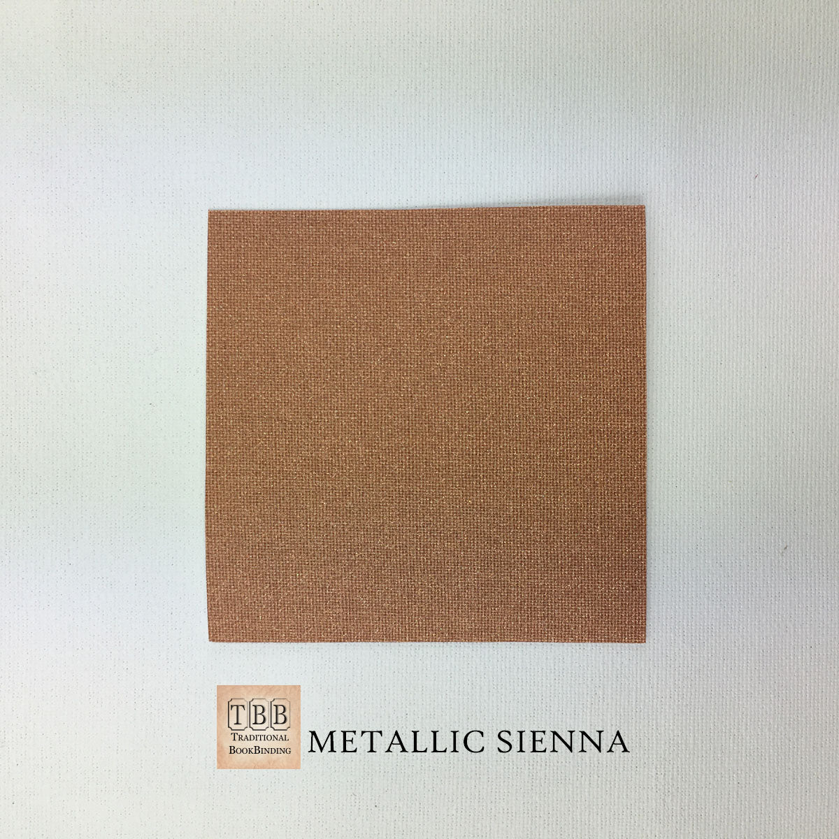 Metallic Buckram- Durable bookbinding cloth with paper backing- Sienna- TBBM10