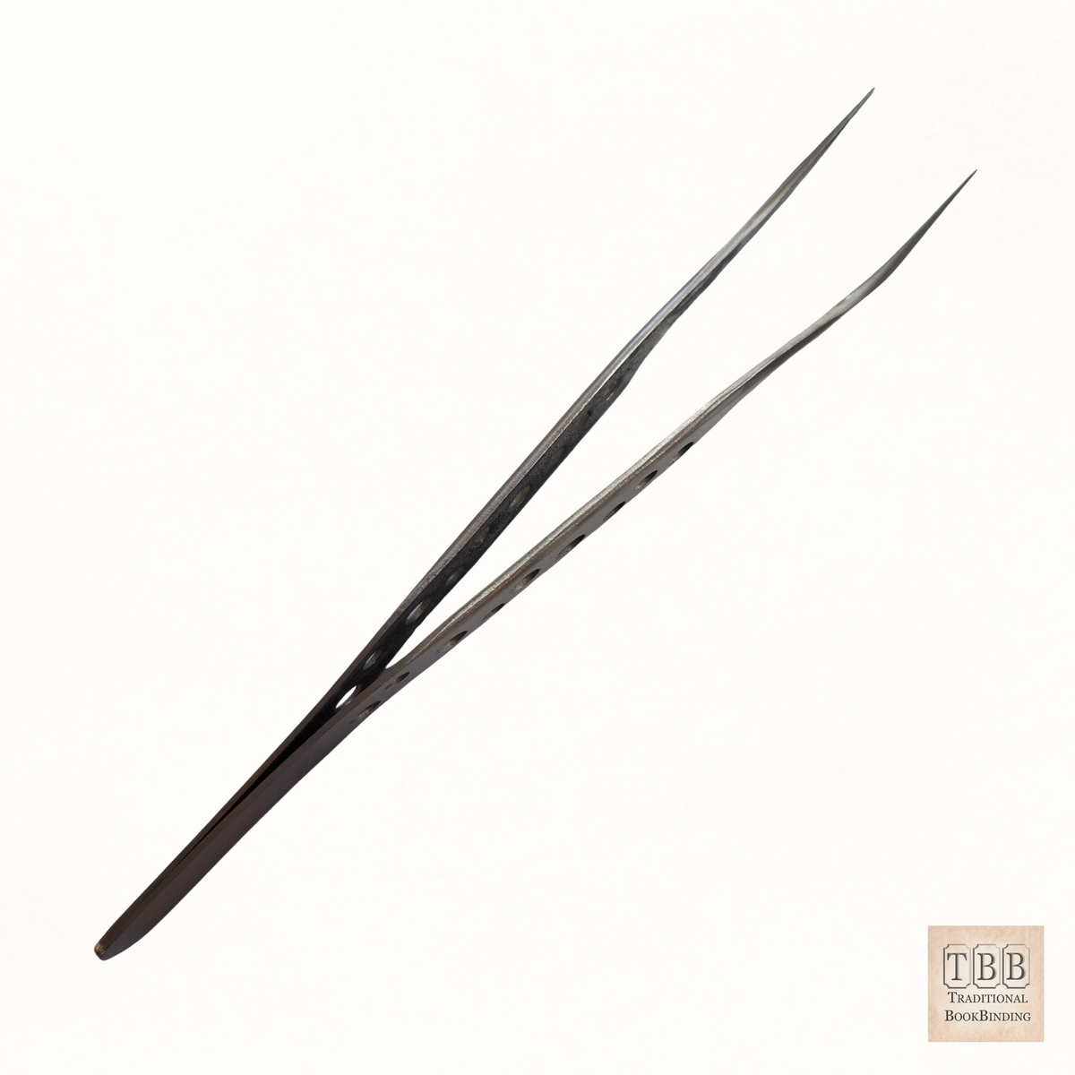 Curved Tip Stainless Steel Tweezers for Book Repair