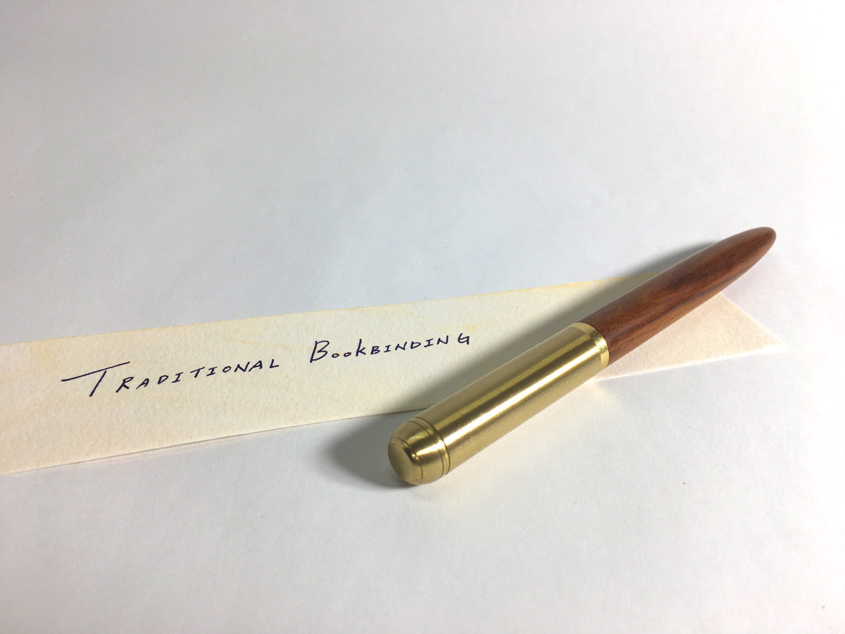 Natural wood and solid brass fountain pen