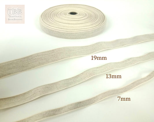 Quality bookbinding natural linen tapes