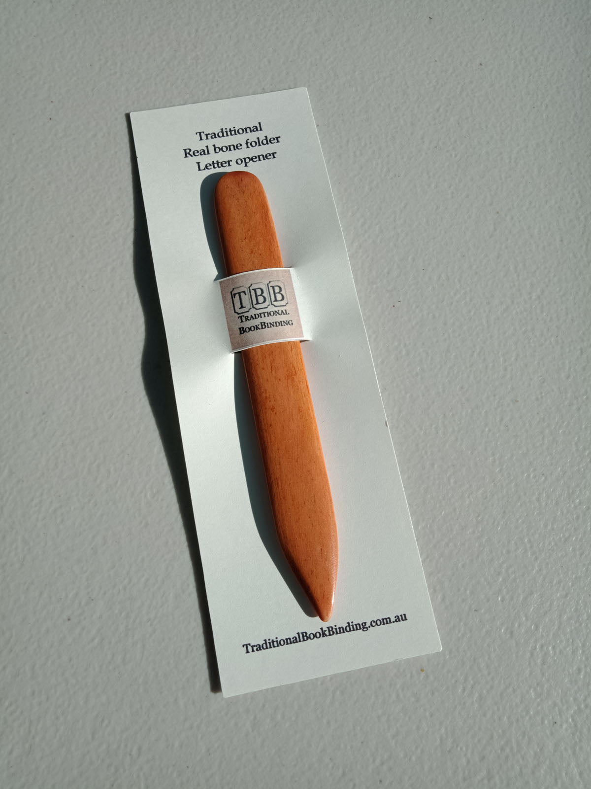 Traditional real bone folder or letter opener- Orange