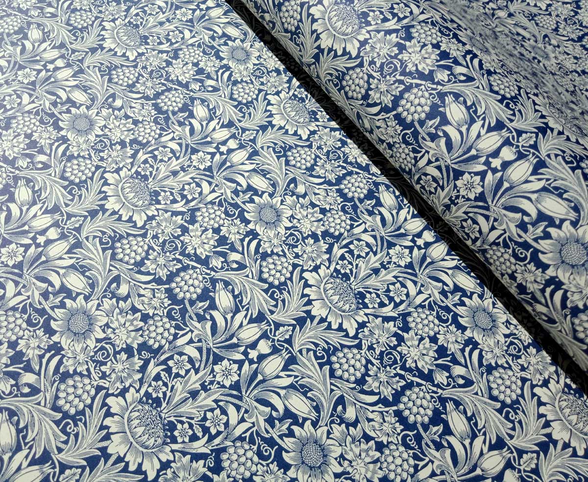 Navy blue- Italian Decorative Paper- 100 GSM Thick paper for bookbinding- Suitable for book covers and end sheets- TBBID27