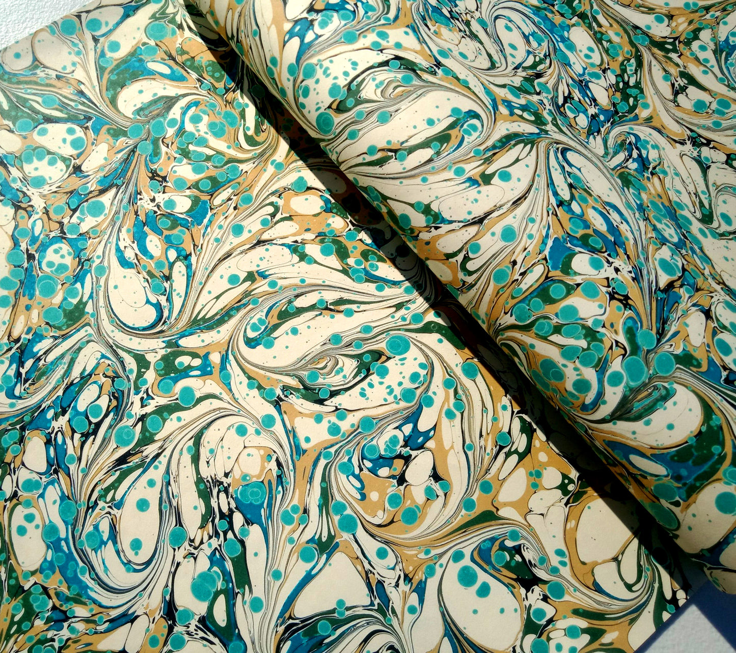 Printed marbled paper- HIGH DEFINITION- THICK 100GSM ACID FREE PAPER- Suitable for book covers and end sheets- TBBPM2