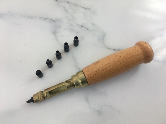 General bookbinding screw punch for thick boards- 6 sizes -Effortless