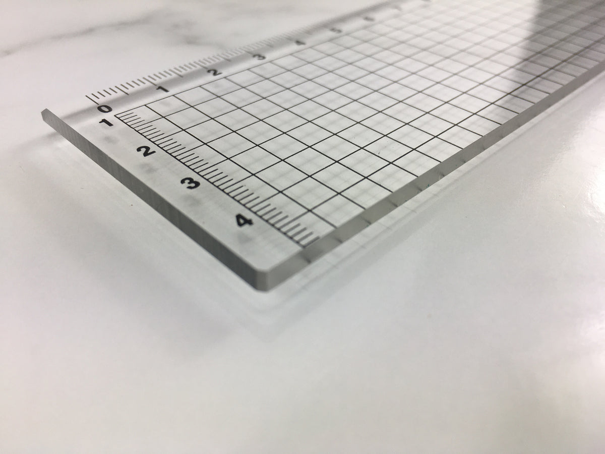 THICK 3mm Premium Acrylic Ruler with Quality UV printing- 4 options- L –  Traditional BookBinding