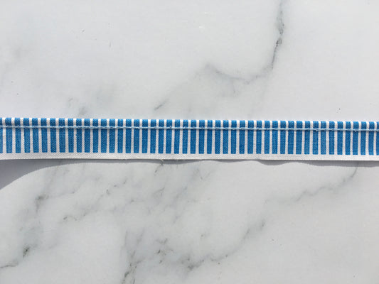 Printed bookbinding headband- Book endband- Blue & White