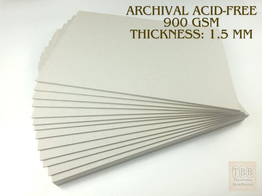 100% ARCHIVAL ACID FREE bookbinding boards- Professional Binder's boards- 1.5mm