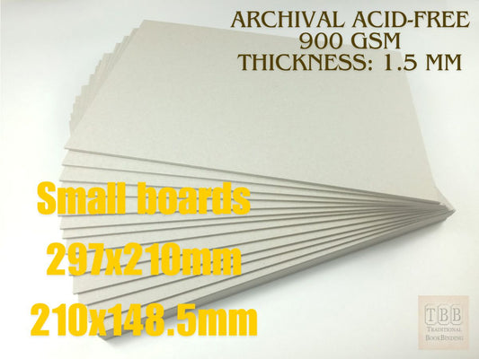 100% ARCHIVAL ACID FREE bookbinding boards- Professional Binder's boards- 1.5mm