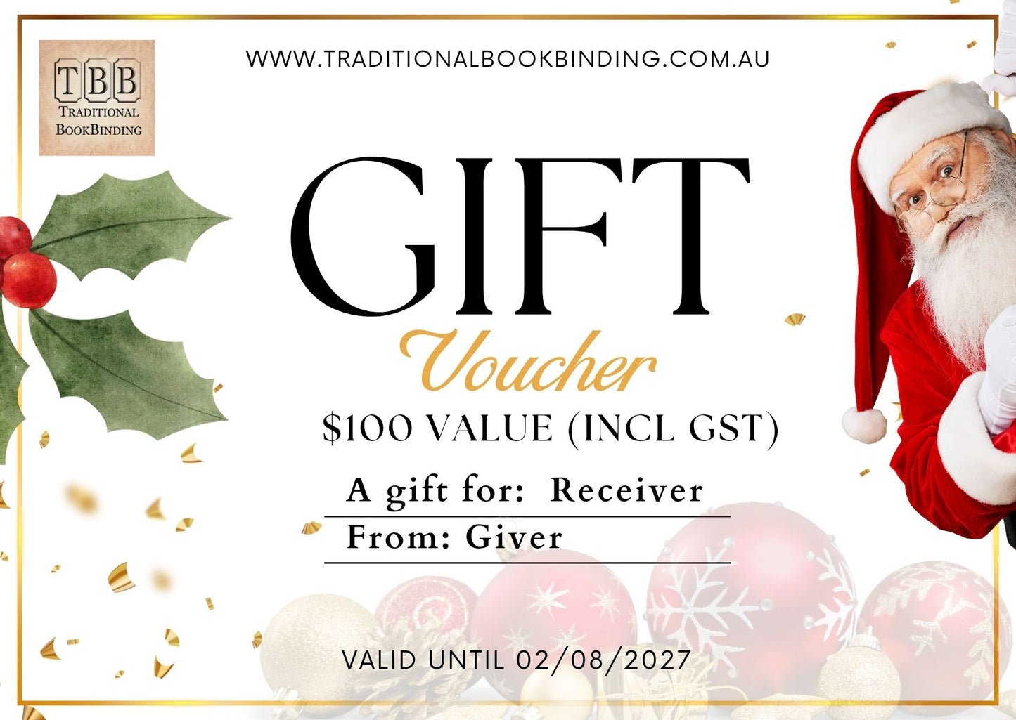 TRADITIONAL BOOKBINIDNG Gift voucher for bookbinding supplies