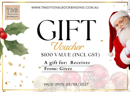 TRADITIONAL BOOKBINIDNG Gift voucher for bookbinding supplies