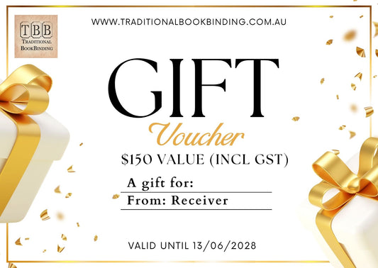 TRADITIONAL BOOKBINIDNG Gift voucher for bookbinding supplies