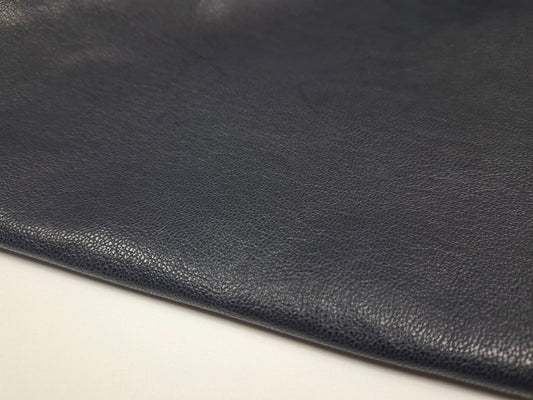 Vegetable tan goat skin- Navy blue