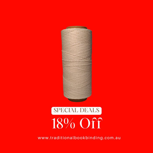 100% Natural Linen Thread- Polished- 18/3 No.18 Cord 3- Approx 0.5 mm thick-