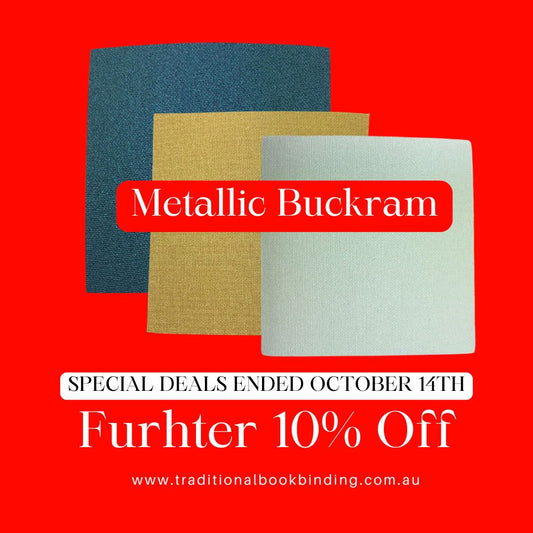 Metallic Buckram Collection- Durable bookbinding cloth with paper backing