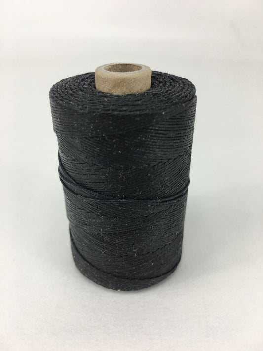 Black- Per spool 50g- 100% Pure Linen Thread- Waxed- 18/3 No.18 Cord 3- Approx 0.55mm thick