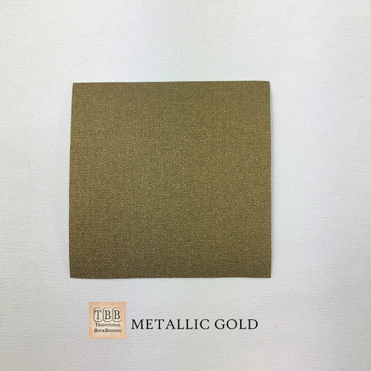 Metallic Buckram- Durable bookbinding cloth with paper backing- Gold- TBBM5