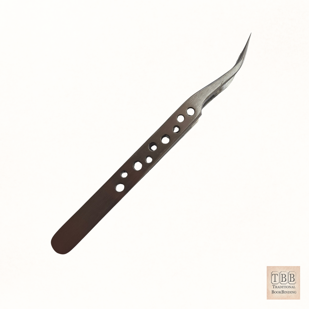 Curved Tip Stainless Steel Tweezers for Book Repair