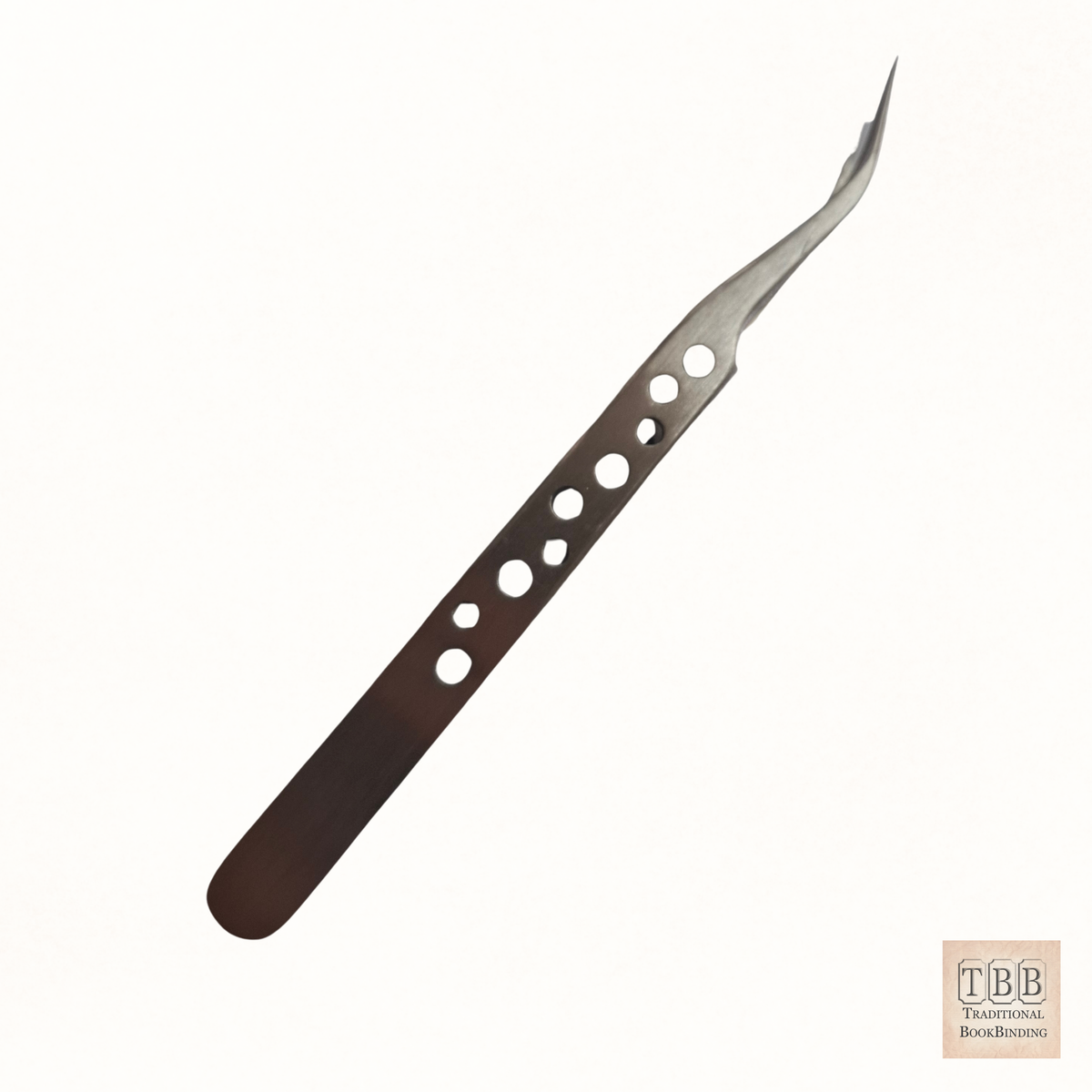 Curved Tip Stainless Steel Tweezers for Book Repair