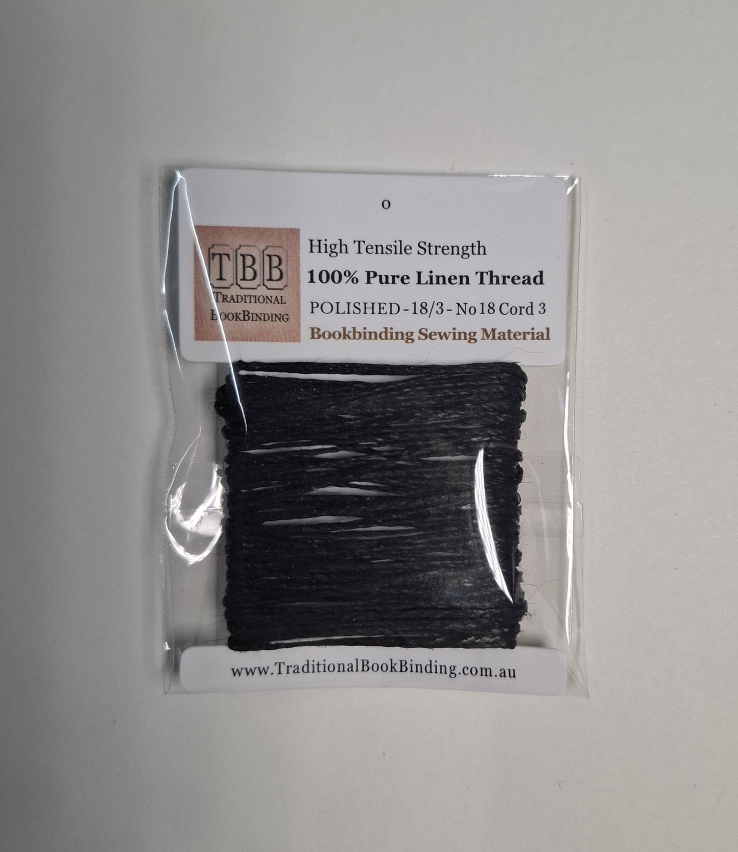 POLISHED 100% Pure Linen Thread- 18/3 No.18 Cord 3- Approx 0.55mm thick