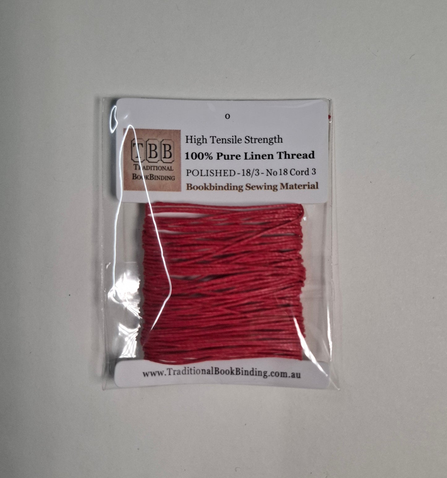 POLISHED 100% Pure Linen Thread- 18/3 No.18 Cord 3- Approx 0.55mm thick