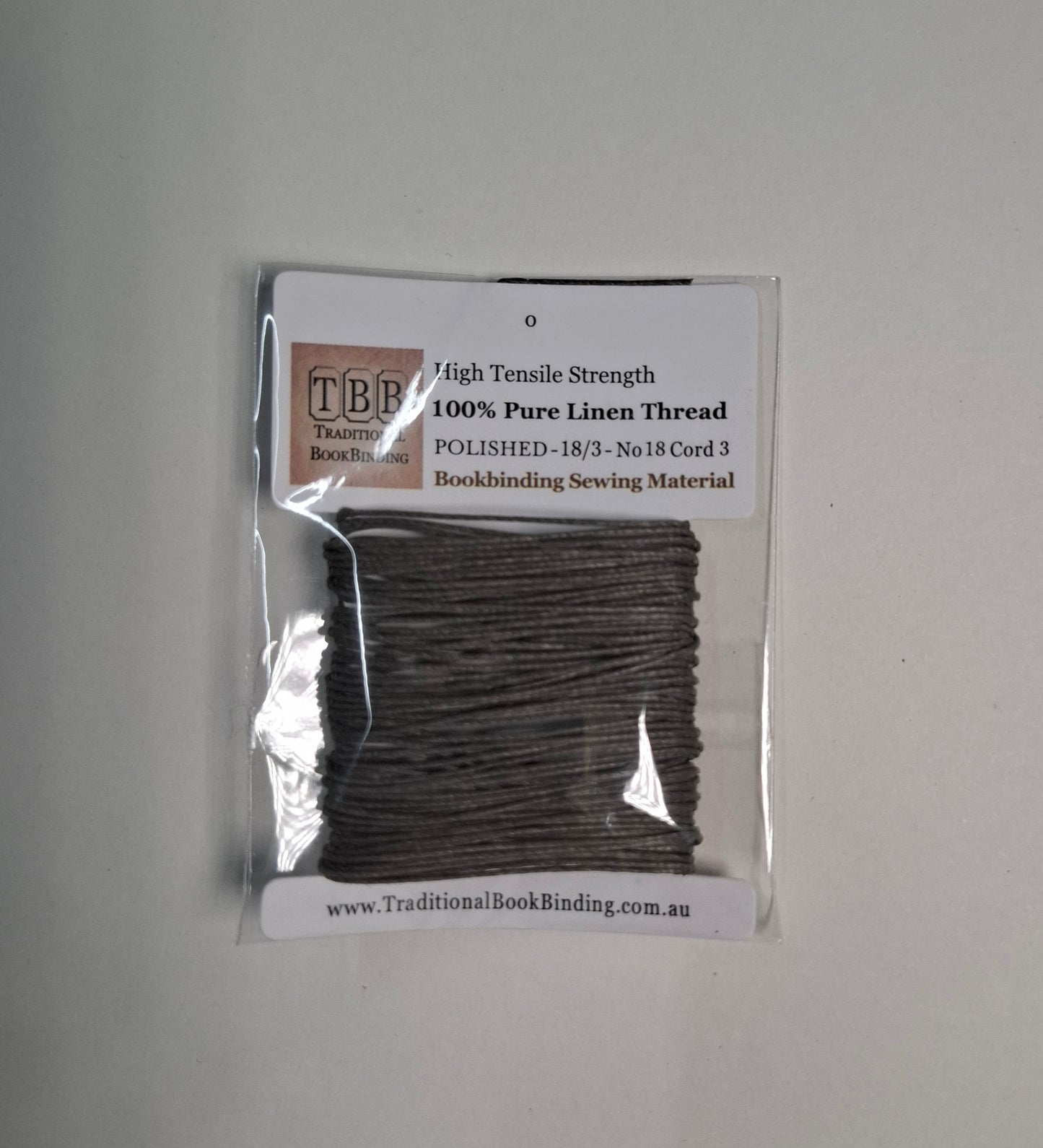 POLISHED 100% Pure Linen Thread- 18/3 No.18 Cord 3- Approx 0.55mm thick