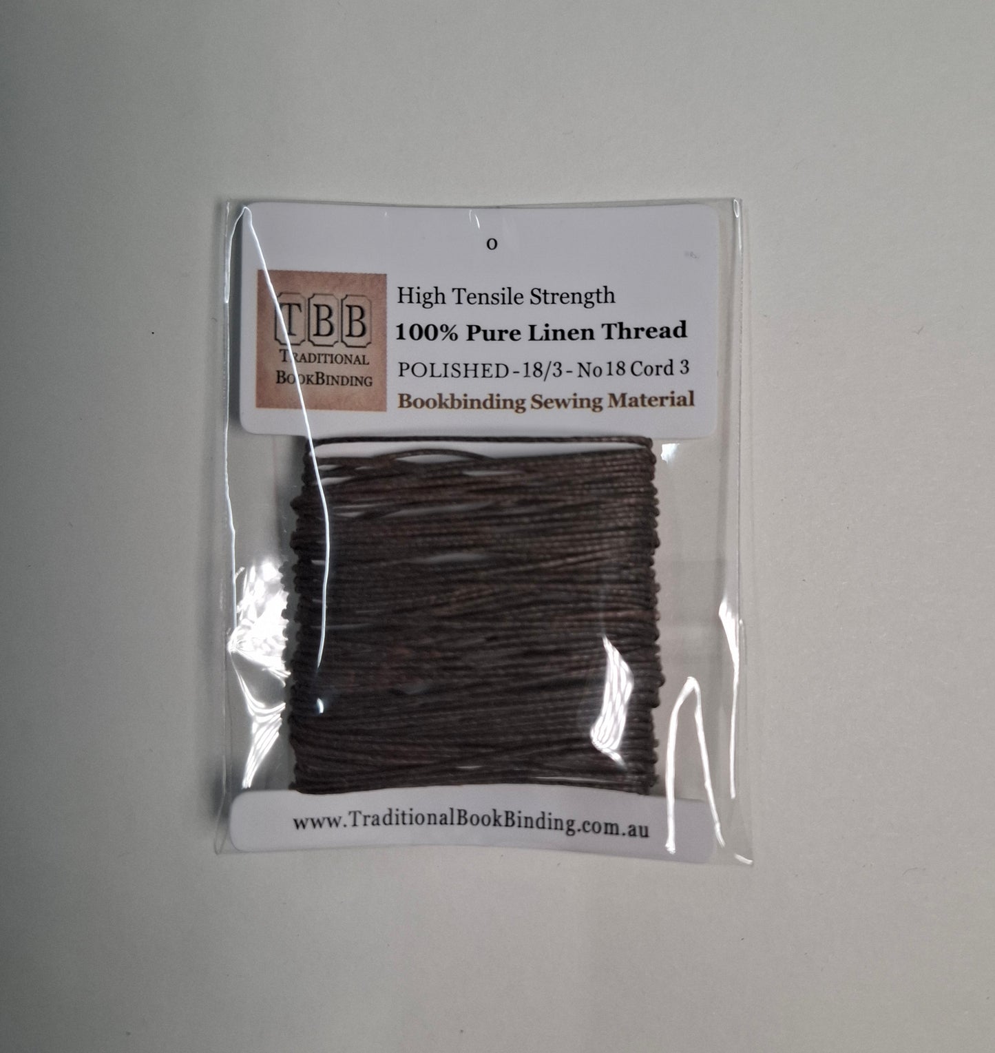 POLISHED 100% Pure Linen Thread- 18/3 No.18 Cord 3- Approx 0.55mm thick