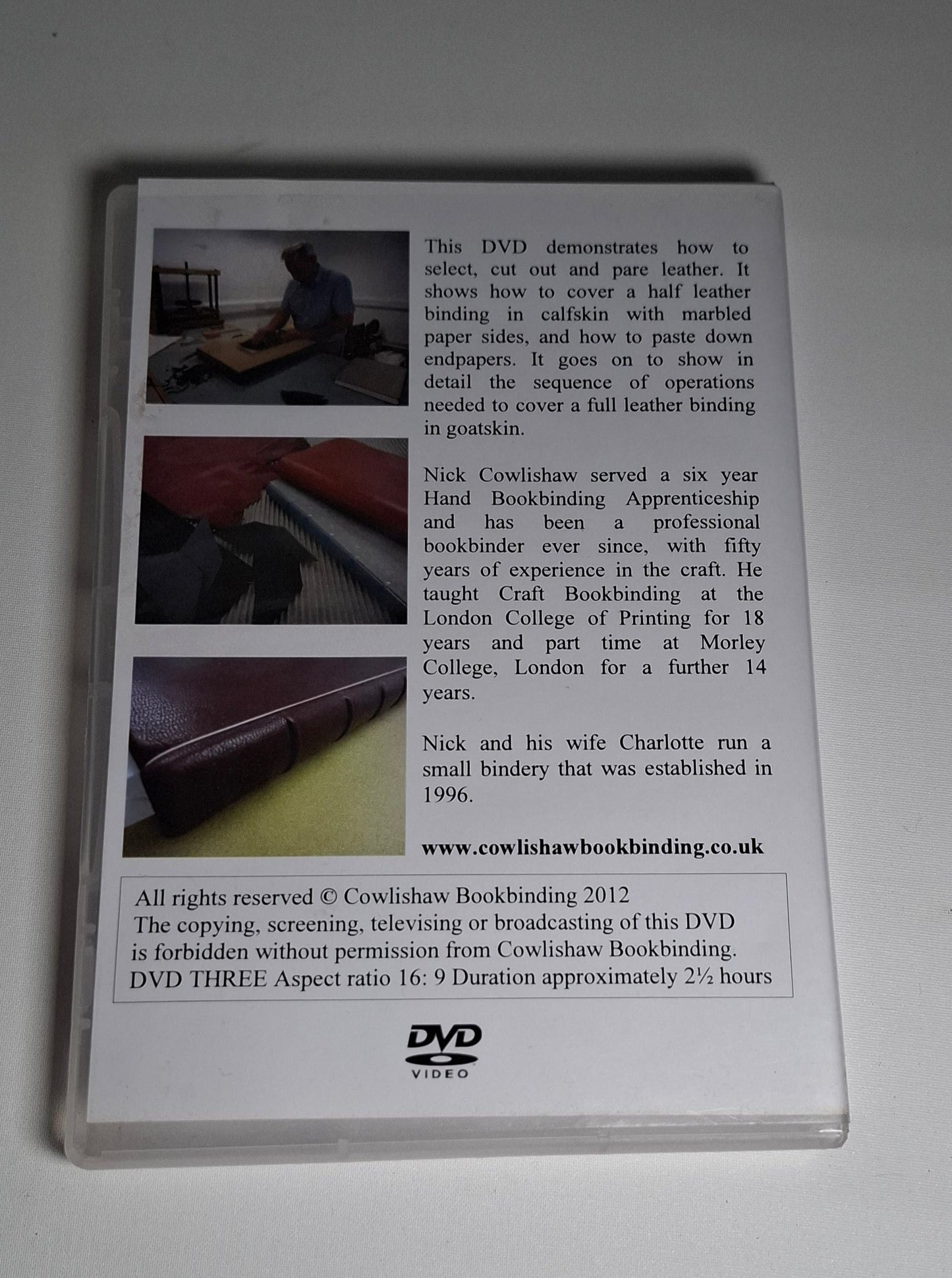 Pre-Loved traditional bookbinding DVD for Sale – Excellent condition