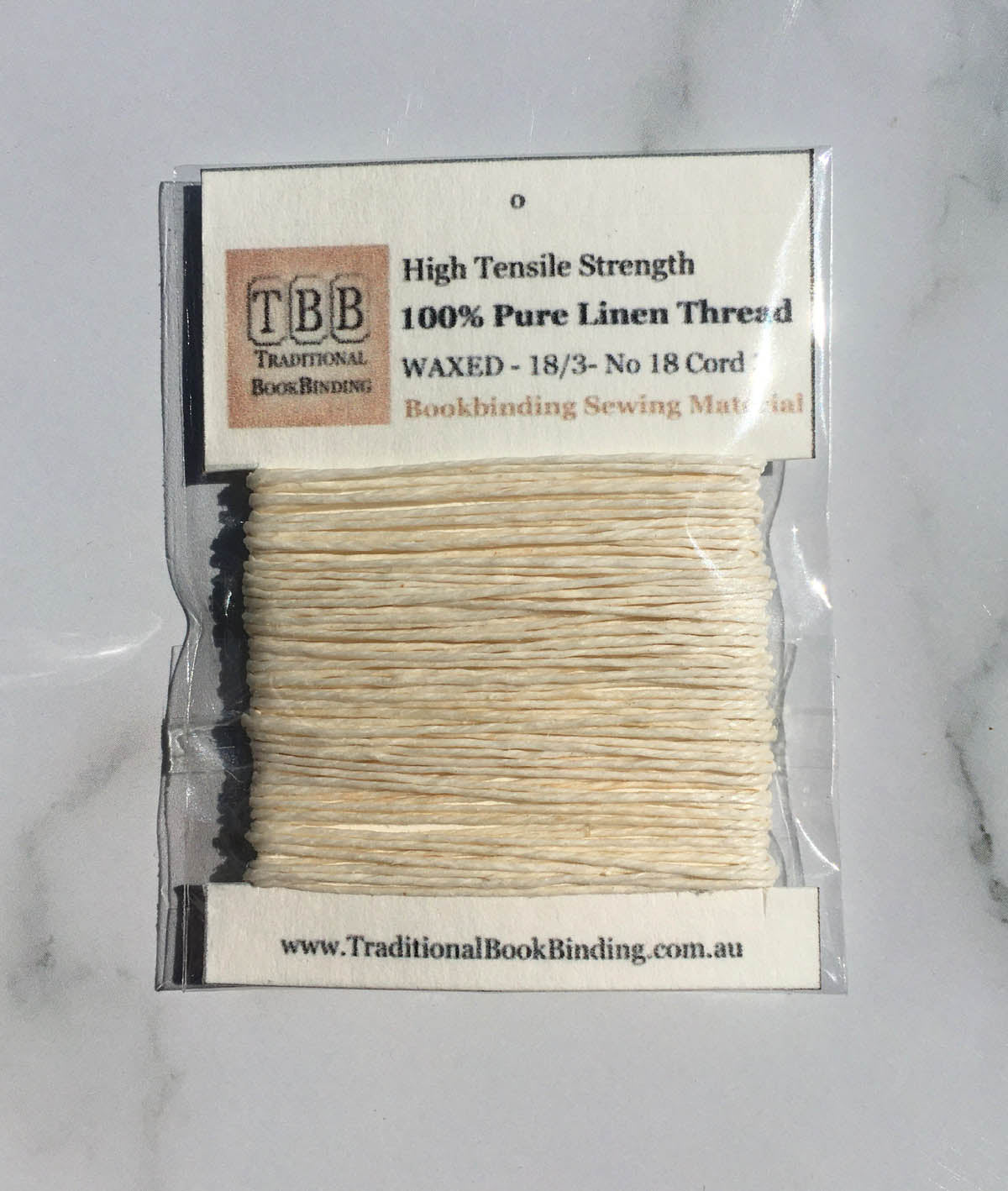 Bookbinding sewing thread- NATURAL LINEN COLOUR- 100% Pure Linen Thread- Waxed Thread- 8 options