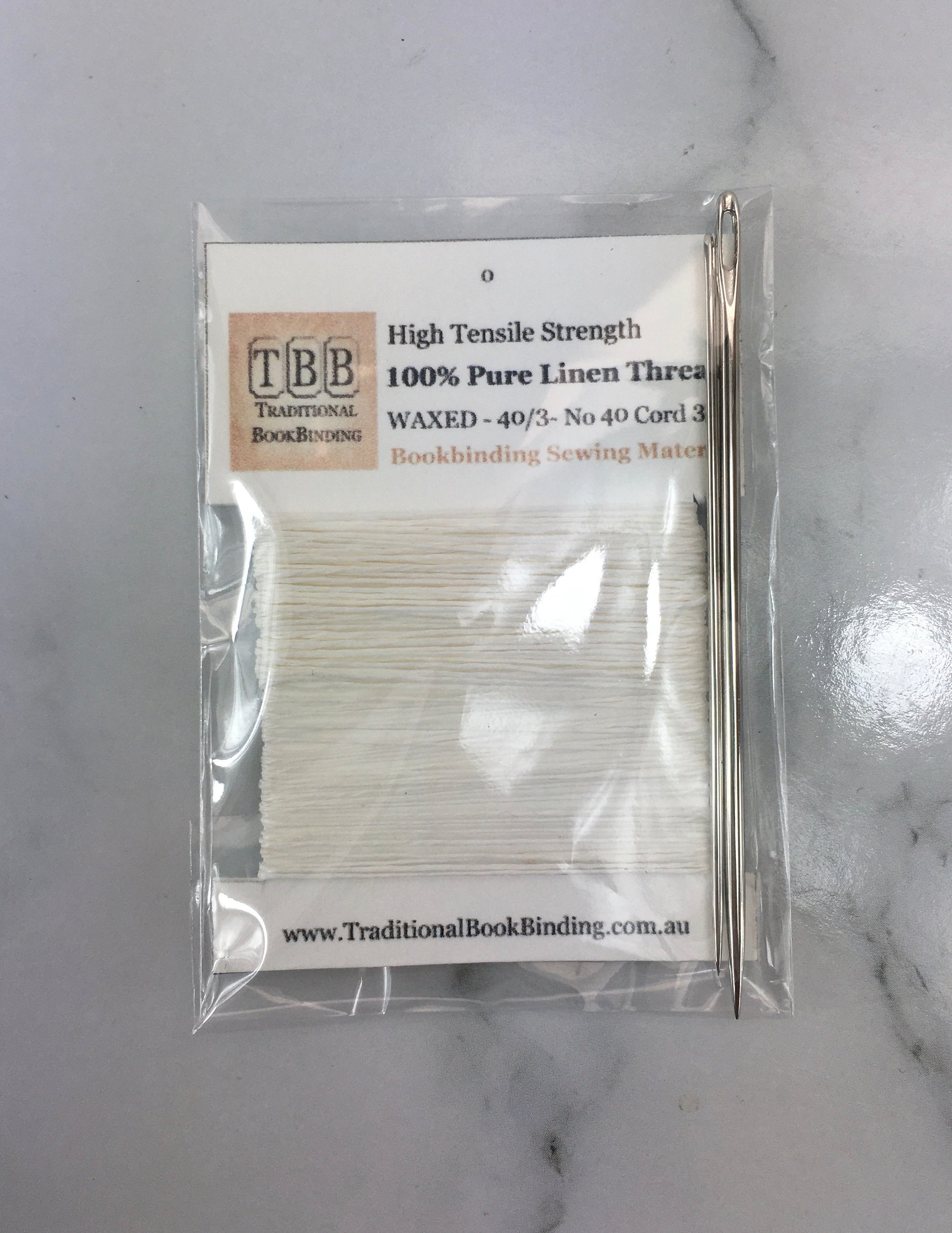 Bookbinding Sewing Pack- One waxed natural linen thread pack plus Two ...