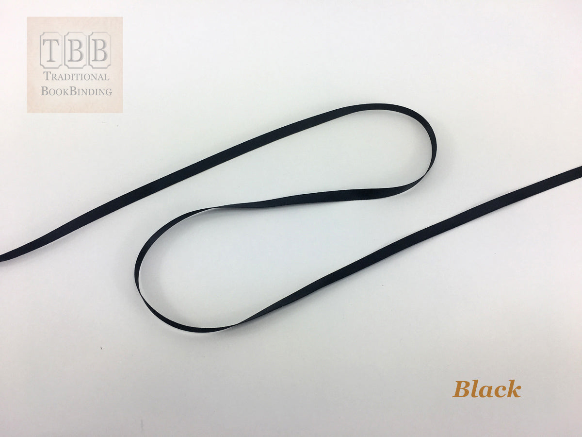 Black- Quality Double-faced Satin Ribbon 6mm- 100 yards- Perfect for bookmarks- TBBR030