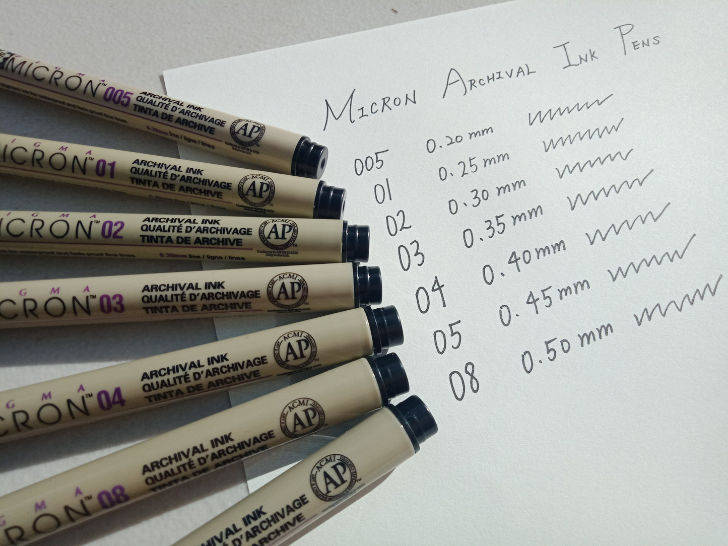 Archival acid-free ink pens