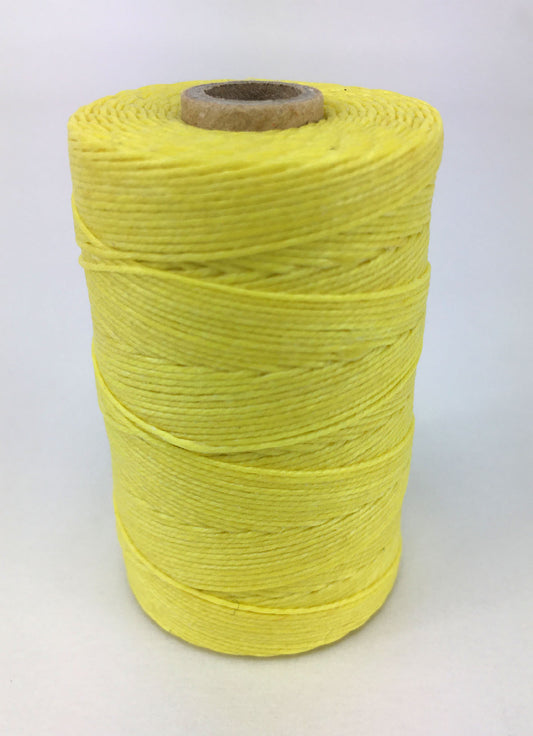 Lemon Yellow- Per spool 50g- 100% Pure Linen Thread- Waxed- 18/3 No.18 Cord 3- Approx 0.55mm  thick