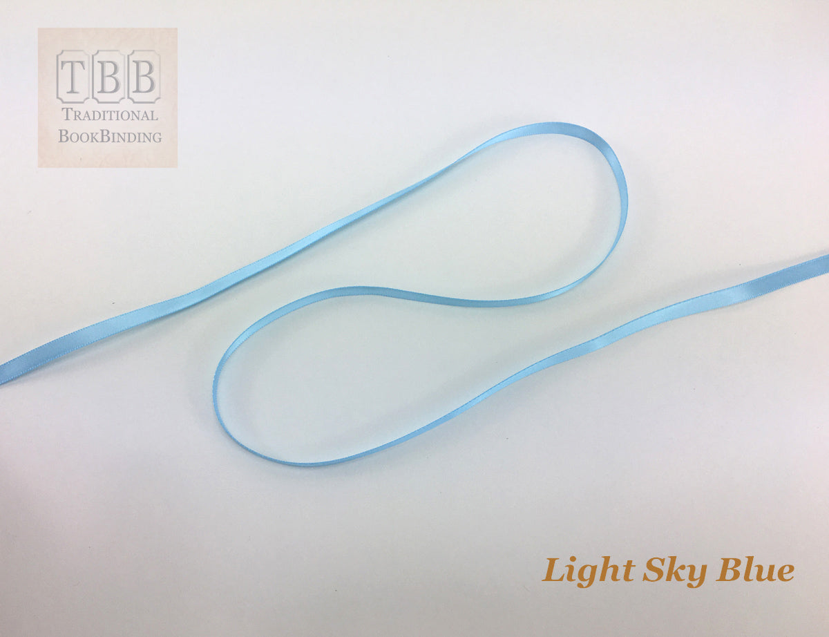 Light Sky Blue- Quality Double-faced Satin Ribbon 6mm- 100 yards- Perfect for bookmarks- TBBR311