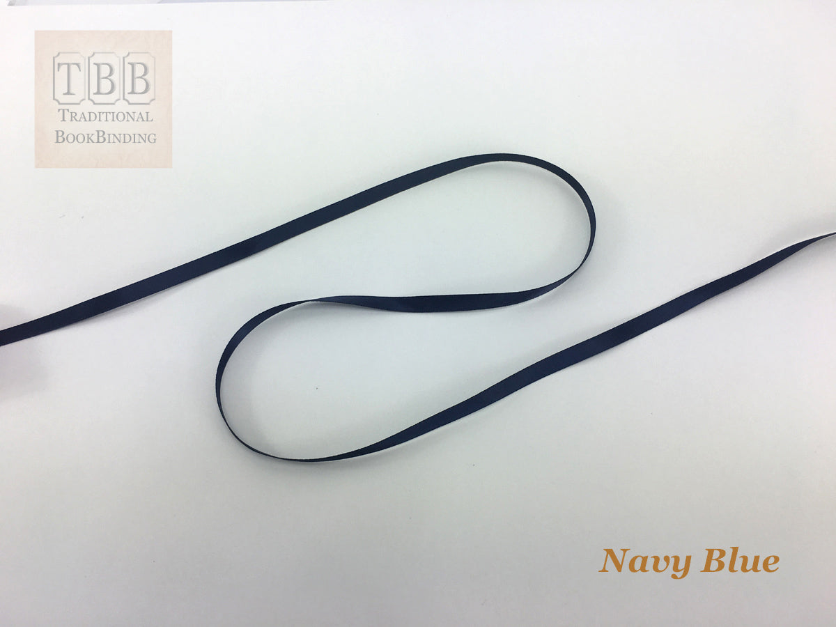 Navy Blue- Quality Double-faced Satin Ribbon 6mm- 100 yards- Perfect for bookmarks- TBBR330