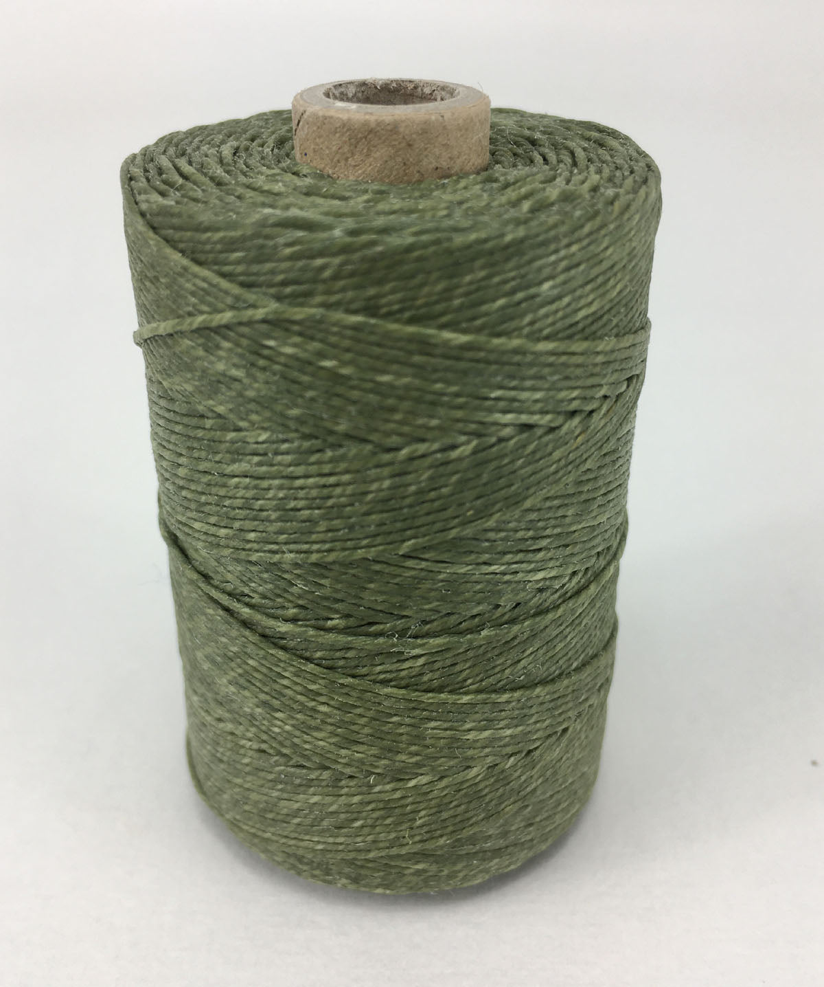 Olive Green- Per spool 50g- 100% Pure Linen Thread- Waxed- 18/3 No.18 Cord 3- Approx 0.55mm thick