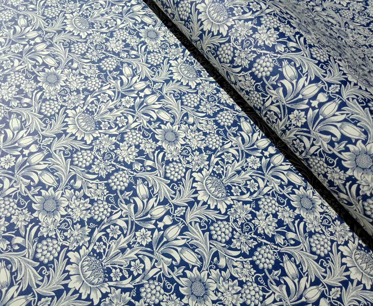 Navy blue- Italian Decorative Paper- 100 GSM Thick paper for bookbinding- Suitable for book covers and end sheets- TBBID27
