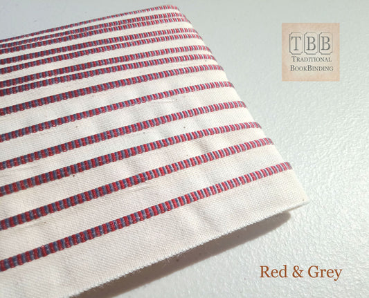 Quality bookbinding headband- Book endband- Red & Grey