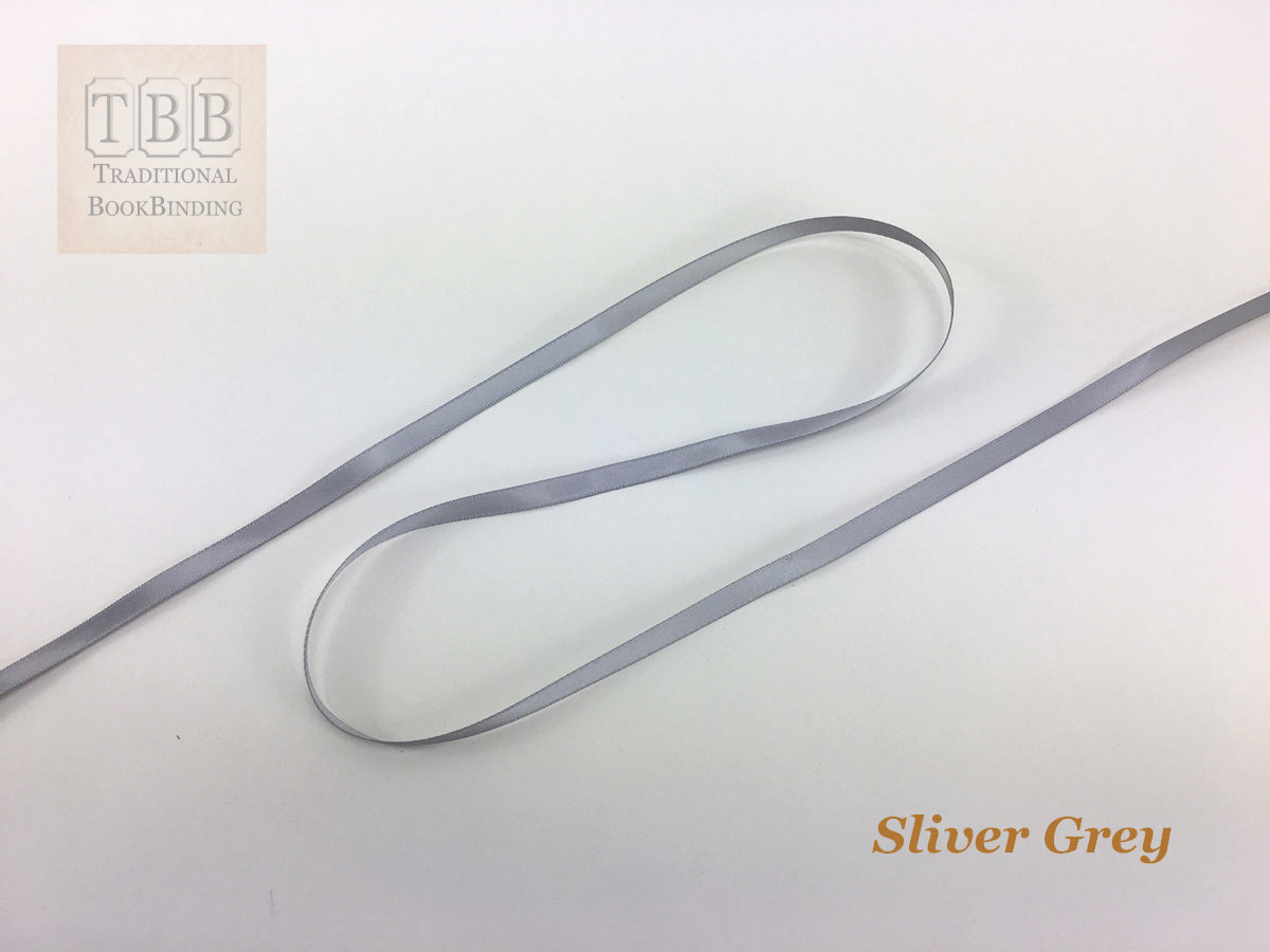 Sliver Grey- Quality Double-faced Satin Ribbon 6mm- 100 yards- Perfect for bookmarks- TBBR012