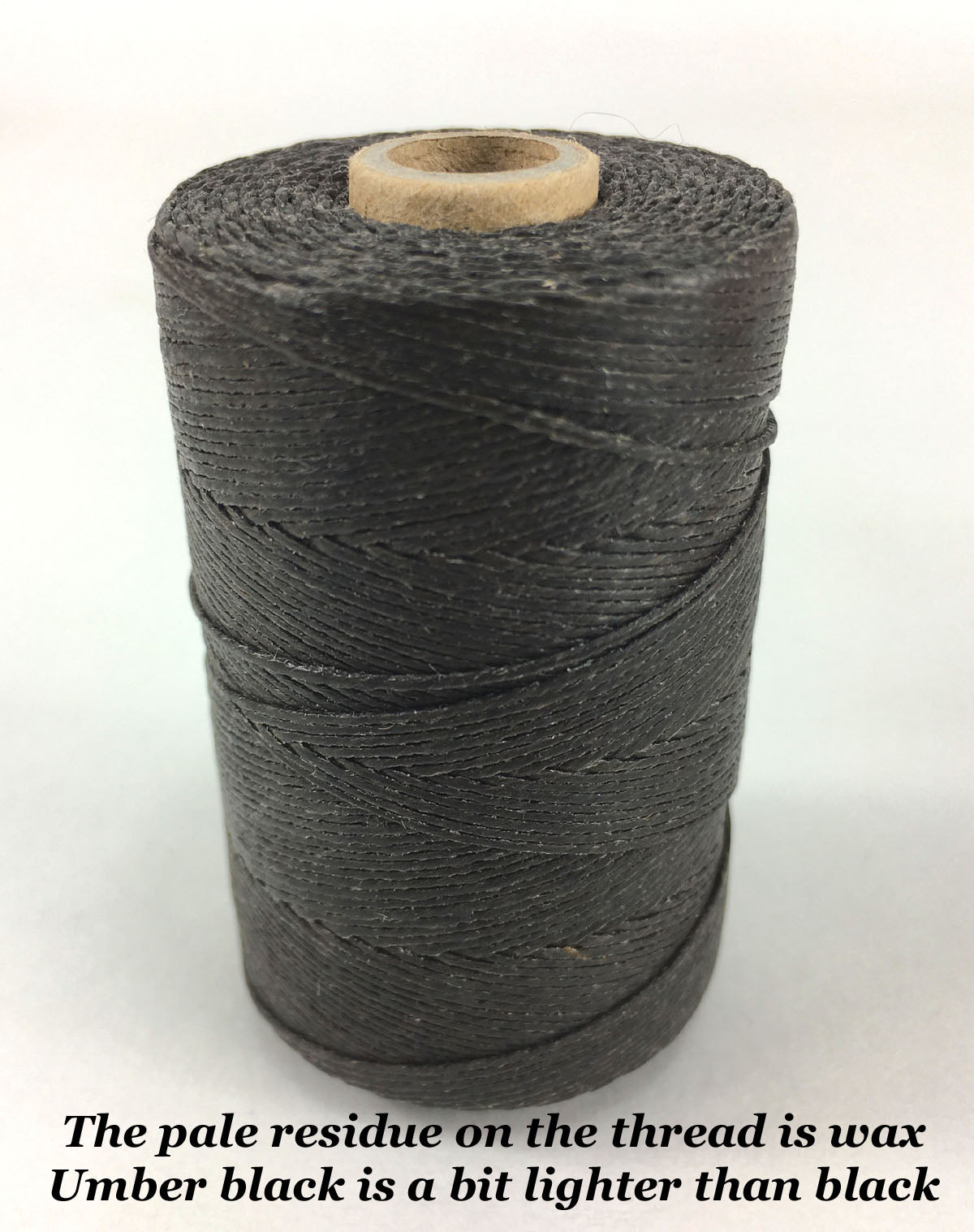 Umber Black- Per spool 50g- 100% Pure Linen Thread- Waxed- 18/3 No.18 Cord 3- Approx 0.55mm thick