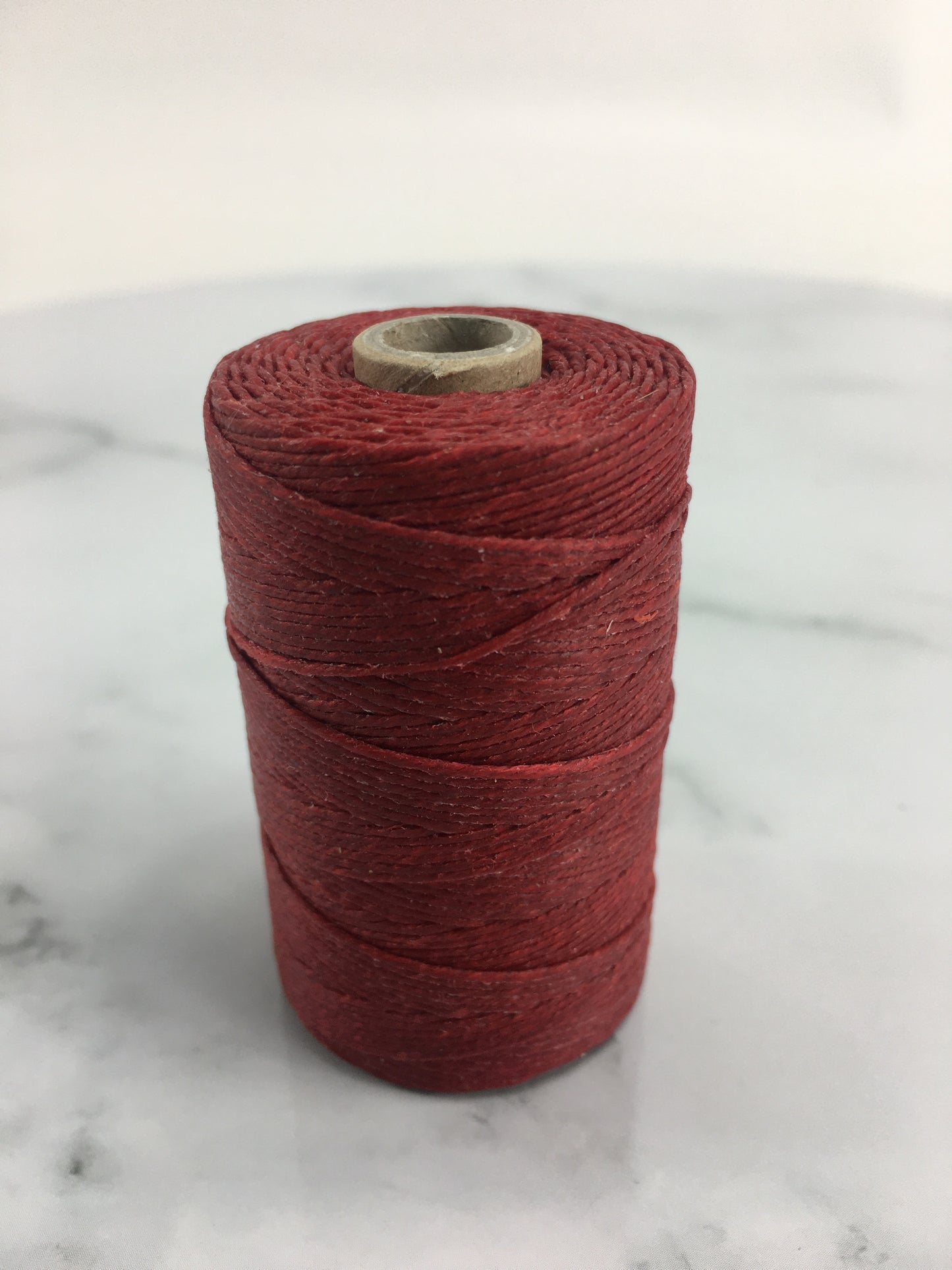Royal Red- Per spool 50g- 100% Pure Linen Thread- Waxed- 18/4 No.18 Cord 4- Approx 1mm thick