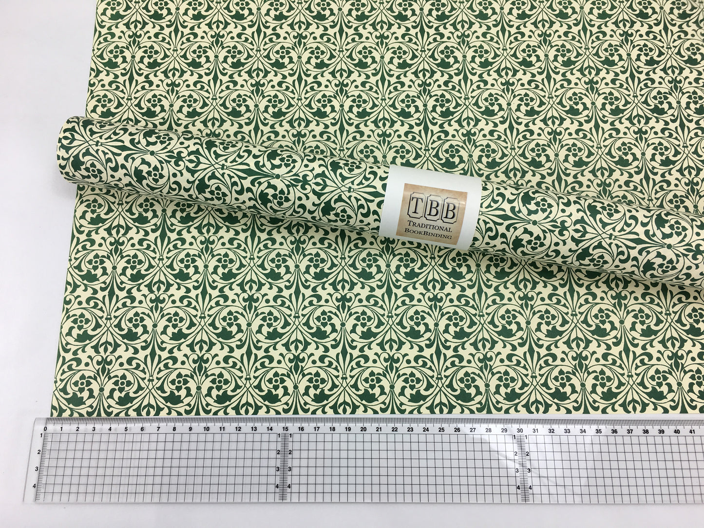 TBBIDP7A-Green- Italian Decorative Paper- 100 GSM Thick paper for bookbinding- Suitable for book covers and end sheets